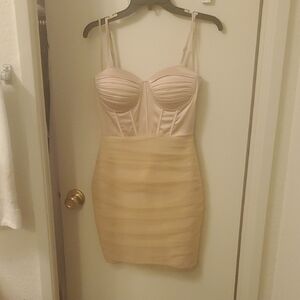 Windsor Chic Nude Mini Dress
